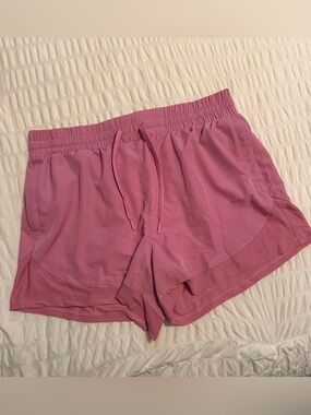 Women’s Pink Drawstring Athletic Shorts